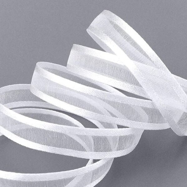 White deals organza ribbon